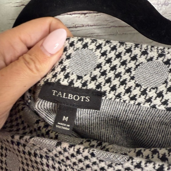 Talbots Sweater boat neck polka dot gray size medium - Picture 7 of 7